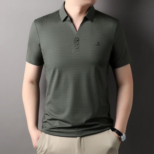 Gridline Textured Polo T-Shirts