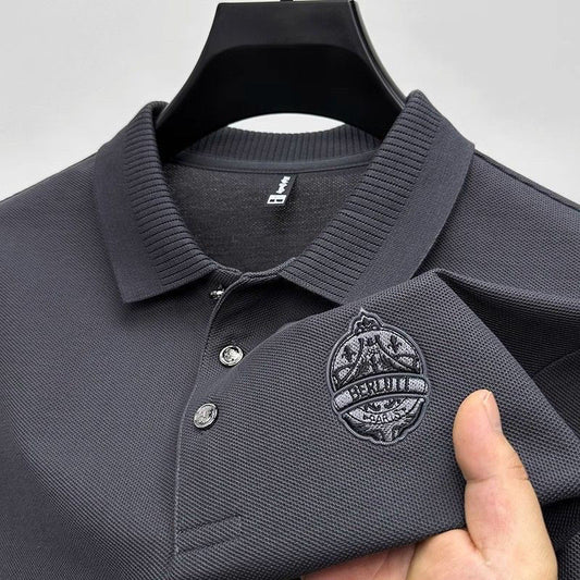 Stealth Luxe: Minimalist Emblem Polo