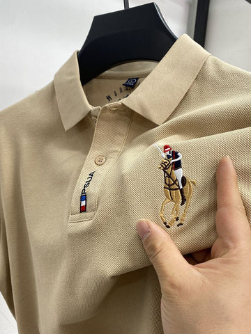 Vintage Equestrian Elegance Polo T-Shirt