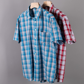 Vintage Short Sleeve Plaid Shirt