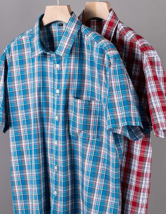 Vintage Short Sleeve Plaid Shirt